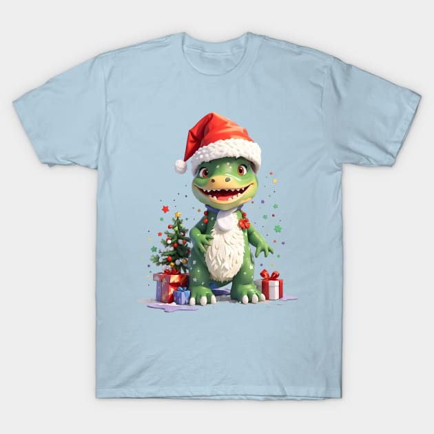 Christmas Trex Dinosaur T-Shirt by Jurassic Merch